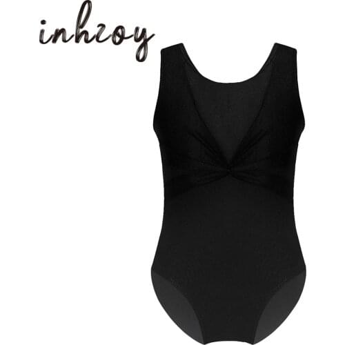 Girls Sleeveless Ballet Leotard Dance Bodysuit Kids Dancewear Gymnastics Exercise Stage Performance Ballerina Party Costumes