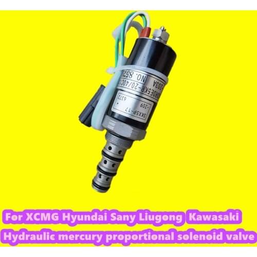 For excavator XCMG Hyundai Sany Liugong Xagong Longgong Kawasaki Pilot Safety Lock Hydraulic Pump Proportional Solenoid Valve