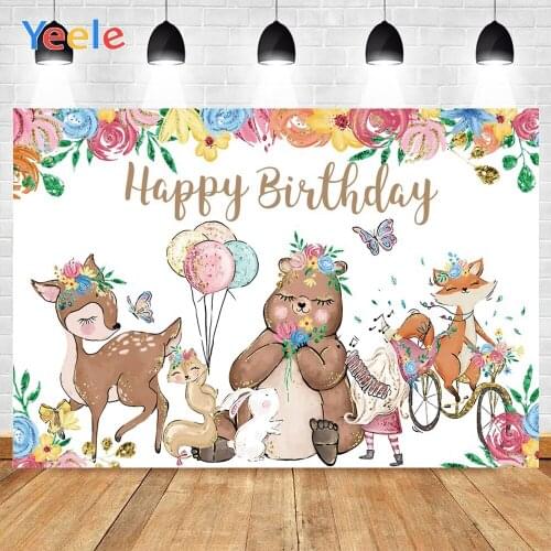 Yeele Animals Elk Photography Baby Custom Portrait Birthday Party Decoration Photographic Backgrounds Backdrops For Photo Studio