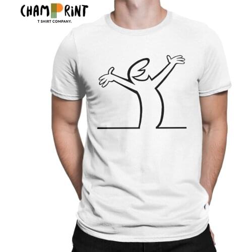 La Linea Cartoon T Shirts Mens Cotton Funny T-Shirts Round Collar Laugh Tees Short Sleeve Tops Plus Size