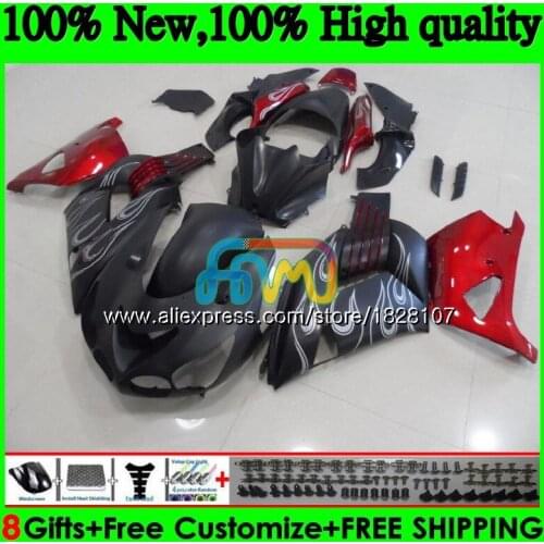 Injection For KAWASAKI ZZR1400 ZX 14R ZX-14R 24BS.6 Silver flames ZX14R 12 13 14 15 16 17 2012 2013 2014 2015 2016 2017 Fairing