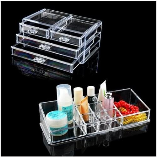 Cosmetic makeup lipstick case drawers acrylic organizer stand holder storage box EQC383