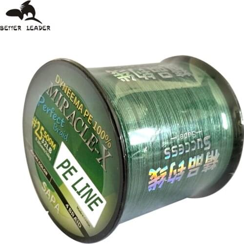 ORJD 500m Braided Fishing Line Japanese 4 X Multifilament Line 0.8#-8# Green Color Super Strong PE Line for Saltwater