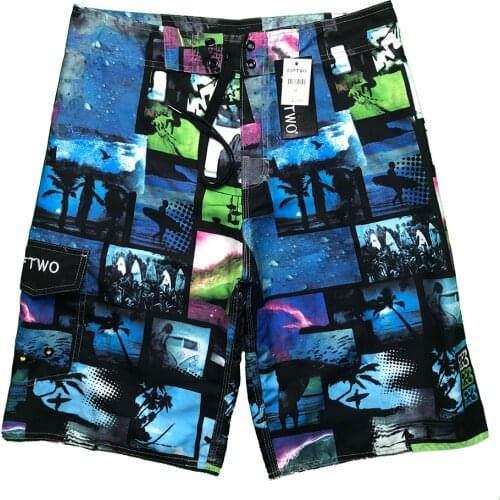 Summer big size surf beach pants mens big shorts casual five-point pants big pants loose pants To report
