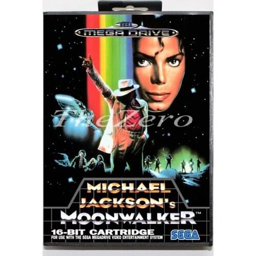 Moonwalker with Box for 16 bit MD Video Game Card for Sega Mega Drive/Genesis