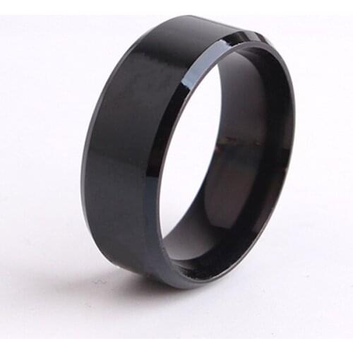 Fashion Charm Jewelry Ring Men Stainless Steel Black Rings For Women Jewelry Wholesale
