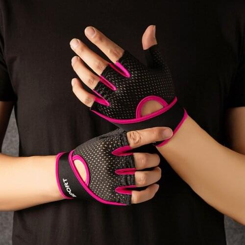 Men Women Cycling Gloves Half Finger Gloves Anti-slip Shockproof Bike Bicycle Gloves Anti-sweat Breathable Gym Fitness Gloves