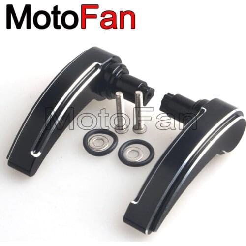 Beveled Motorcycle Saddlebag Lid Lifter Latch Levers Handle bar For Harley Touring Road King CVO Limited FLHTKSE FLHX