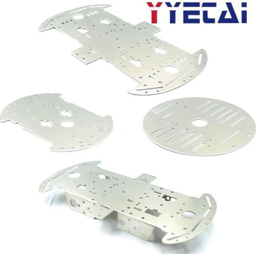 4WD Four-wheel Smart Car Chassis 1.5mm Aluminum Alloy Chassis Standard DD