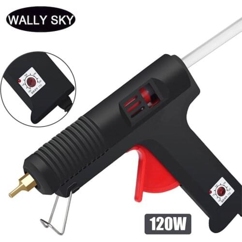120W Industrial Glue Gun Hot Melt Glue Gun with Temperature Control 100-220℃ Electric Heat Gun for Home DIY Craft Repair Tools