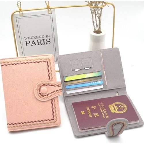 Simple Fashion Passport Cover Multifunction Credentials Storage Bag Bank Card Protection Case Travel Air Tickets Wallet Supplies