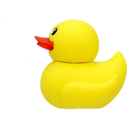 Real Capacity Cartoon Animal Yellow Duck USB Flash Drive Duck Memory Flash Storage Pen Thumb Drive 4GB 8G 16GB Pen Drive
