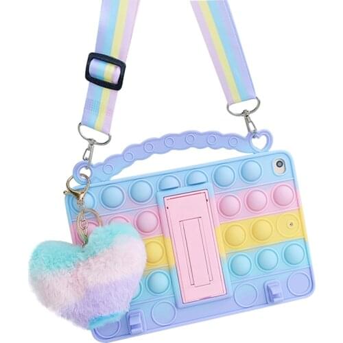 Relive Stress Toys Rainbow Silicone Tablet Case For iPad Mini 5 4 3 Air 1 2 3 4 10.5 10.9 10.2 2019 2020 Pro 11 2018 9.7 2017