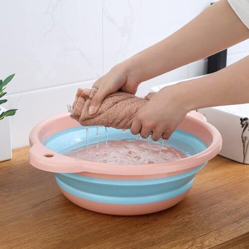 Foldable washbasin household laundry basin portable travel student plastic dormitory Basin foot wash basin washbasin