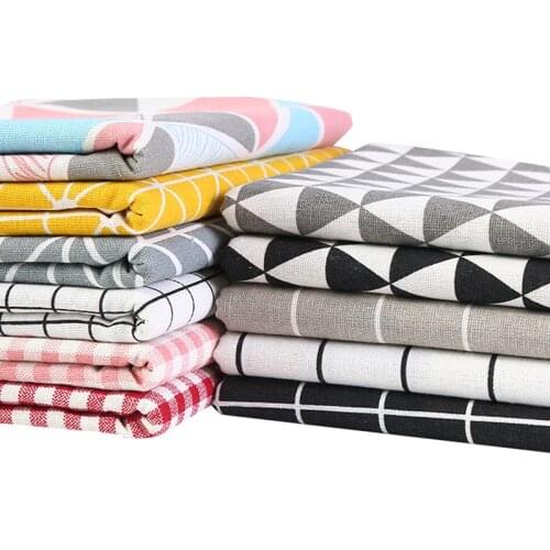 Printed Cotton Linen Fabric Curtain tablecloth Cotton Cloth For DIY Quilting & Sewing Placemat,Bags Material 25x35cm