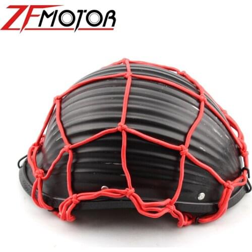 Universal 6 Hooks Bungee Cargo Net Motorcycle Motorbike Helmet Hold Down Fuel Tank Luggage Mesh Storage Organizer Net Bag