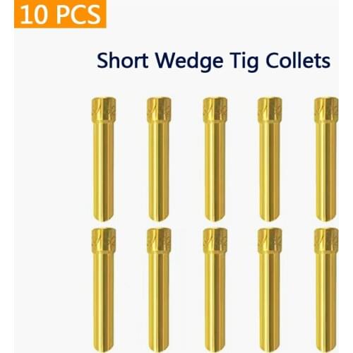 10PCS Wedge Tig Tungsten Electrode Collet 24MM 32MM Length Argon Welding Consumable For WP17/18/26 Torch