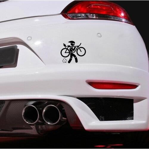 14*12.3CM Coolest Triathlon Bike Run Decor Silhouette Car Sticker Vinyl High Quality Graphic Accessories C12-0651
