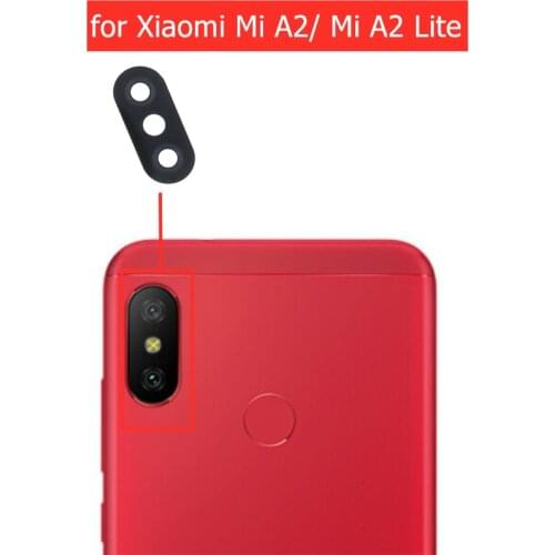 2pcs for Xiaomi Mi A2/ Mi A2 Lite Camera Glass Lens Back Rear Camera Glass Lens with 3M Glue Replacement Repair Parts