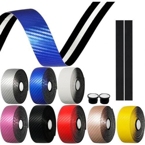 2Pcs Non-Slip Faux Leather Elastic EVA Bicycle Handlebar Straps Riding Supplies