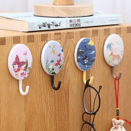 4Pcs Hooks Shell Nordic Pastoral Bathroom Indoor Kitchen Hallway Wall Clothes Hooks Wall Hangings Row Hooks