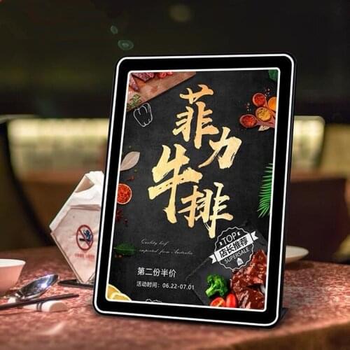 A4 T Shape 8.5 x 11 Plastic Sign Holder Frame Tabletop Brochure Flyer Holder Display Stand Menu Paper Ad Frame