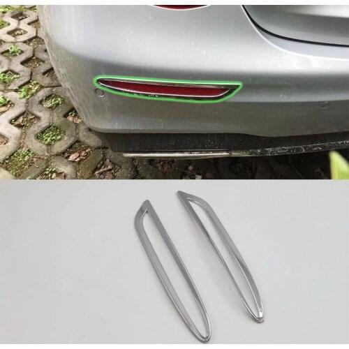 Car Accessories Exterior Decoration ABS Chrome Rear Fog Lamp Light Cover For Mercedes-Benz E Class 2016 Car Styling accessories
