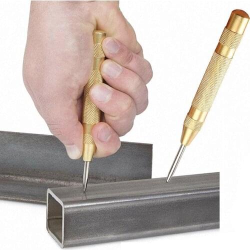 Automatic Center Pin Punch Woodworking Tools Metal Drills Automatic Kerner Drill Bit Spring Loaded Marking Starting Holes Tool