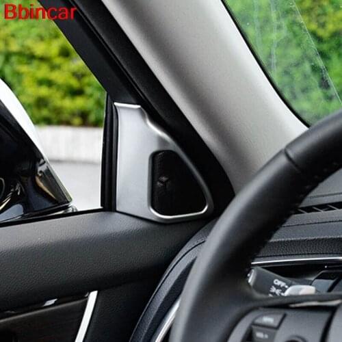 Bbincar ABS CHROME FRONT A PILLAR TRIANGLE COVER TRIM BEZEL POST STEREO 2PCS/SET FOR HONDA URV UR-V 2017