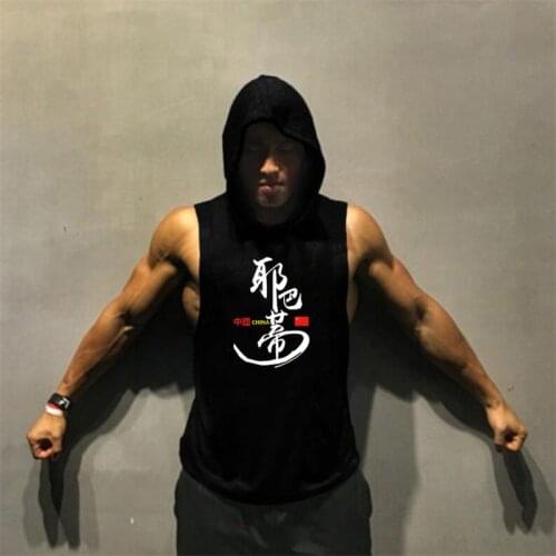 Brand Liftwear Gym Sleeveless Shirt with hoody Cotton Bodybuilding Clothing Fitness Men Workout Stringer Tank Top Hoodies