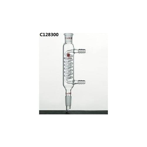 C128300 synthware,Condenser, Coiled, Jacket Length:300mm, Joints:29/42, O.D. hose Connection:10mm
