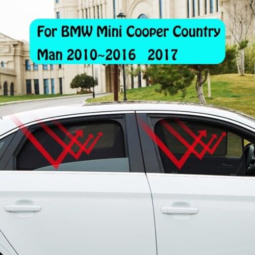 For BMW Mini Cooper Country Man 2010~2016 Car Sunshield Gauze Mesh Magnetic Attraction Sunshade Cover Fit Country Man 2017