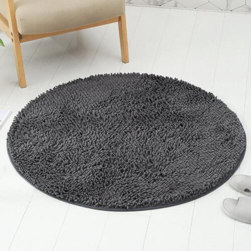 Rug Household round carpet chenille long wool mat living room tea table bedroom bathroom mat absorbent non slip pad
