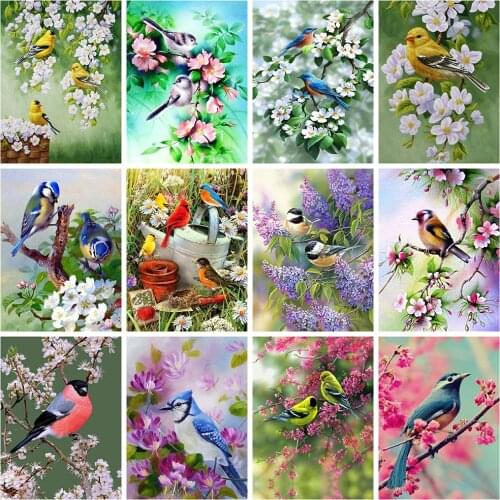 Evershine Full Square Diamond Painting Animals 5D DIY Diamond Embroidery Bird Rhinestones Picture Mosaic Home Decor Art