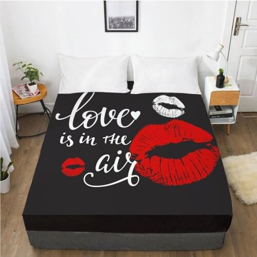 Fitted Sheet Mattress Cover With Elastic Band Bed Sheets Bedding Linens Queen King Size Bedsheet 90/160X200CM Toee Kiss
