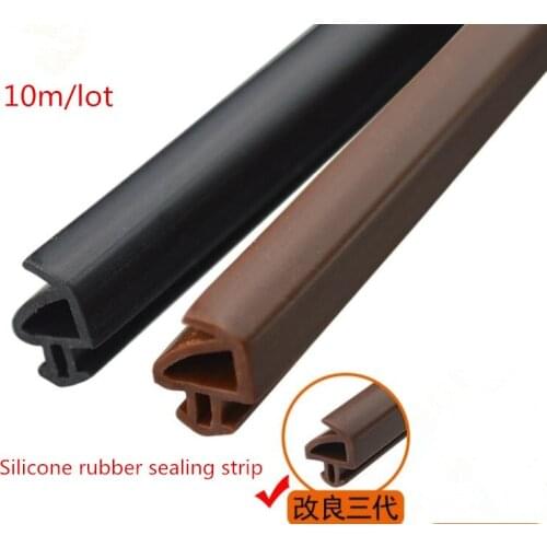 Hot !10M silicone rubber sealing strip DIY dustproof soundproofed door gap seal strip hardware accessories