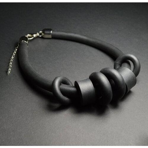 YD&YDBZ Handmade Short Pendant Necklace For Women Punk Style Rubber Jewelry Accessories Necklaces Bohemia Sweater Chain Choker