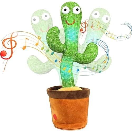 Lovely Talking Toy Dancing Cactus Doll Speak Talk Sound Record Repeat Toy Kawaii Cactus Toys Children Kids Education Toy Gift