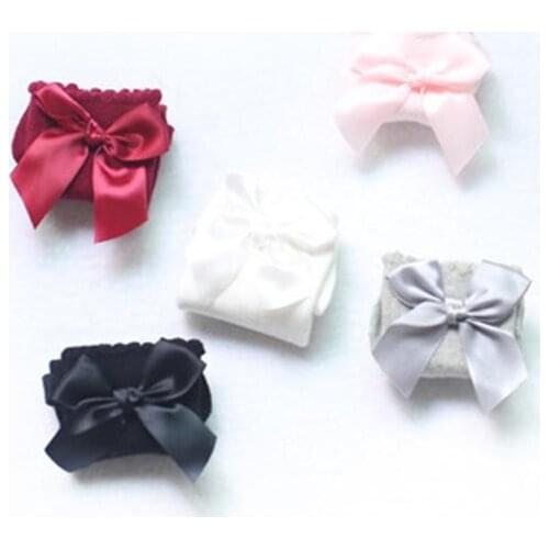 Cute Kids Children' sock Long Booties for baby girl boy Vertical Striped Socks Knee High with Bows Princess Socks SK13