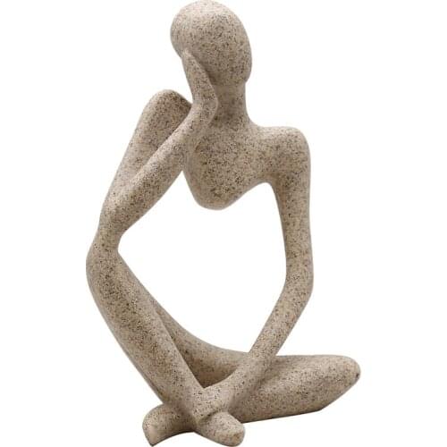 NEW Nordic Abstract Thinker Statue Resin Figurine Office Home Decoration Desktop Decor Handmade Crafts Sculpture Modern Art