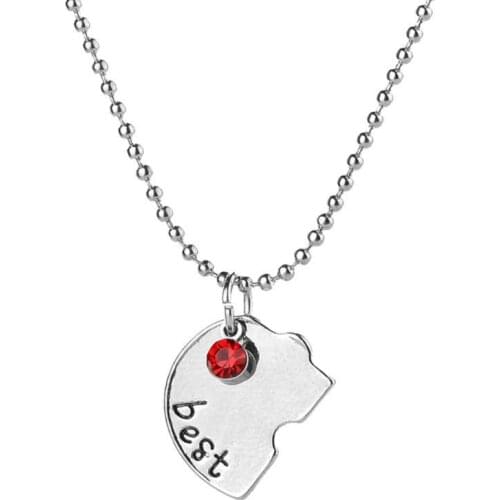 4 Pieces/set Of Best Friend Forever Necklace Crystal Pendant Friendship Jewelry Gift Give Your Friend A Commemorative Gift