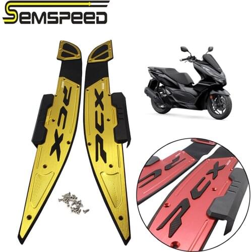 SEMSPEED for PCX 125 PCX160 2021 Left Right Front Footboard Foot Pedal Footrest Fits Honda Newest PCX Motorcycle Footboards 2PCS