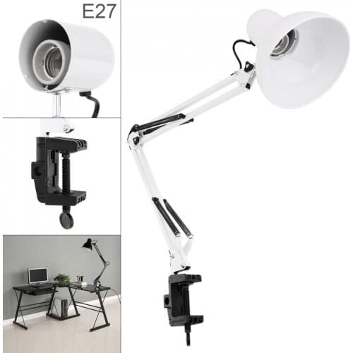 Led Iron Long Arm Folding Clip Eye Protection and Light Mending Table Lamp for Study / Office Work / Bedroom / Gift NEW
