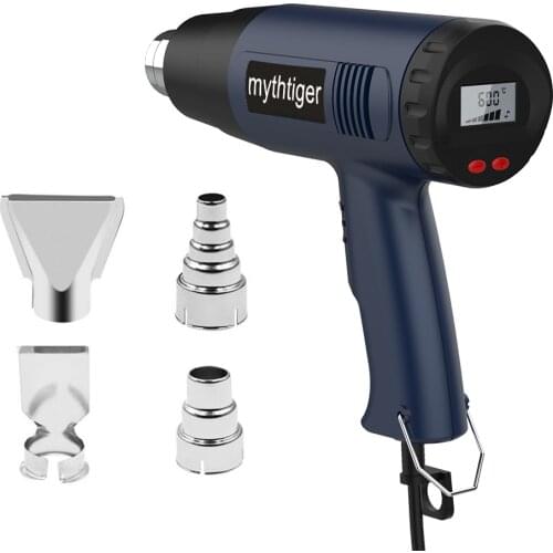 EU PLUG 2000W 220V EU Plug Heater Industrial Electric Hot Air Gun Thermoregulator LCD Heat Guns Shrink Wrapping Thermal