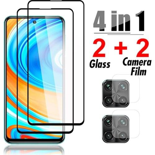 4in1 Full Cover Protective Glass for Redmi Note 9 8 Pro 9S 9T 8T 7 Camera Screen Protector for Xiaomi Redmi 9 9T 9C NFC 9A 8A 7A