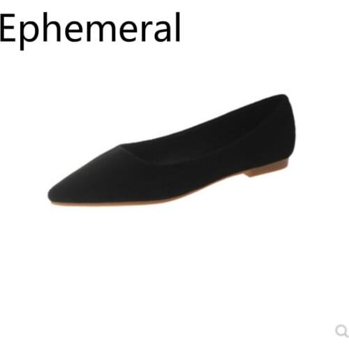 Lady Winer Sweet Printed Patchwork Plus Size (4-12) Shallow Mouth Pointed Toe Prenant Women Italian Shoes Flats TPR Soles Black