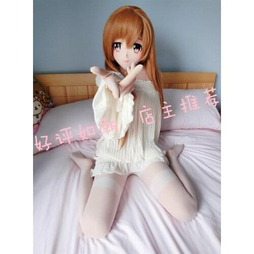KM91922)Top Quality Handmade Female Resin Crossdress Outfit Cosplay Japanese Anime Role Play Kigurumi Mask Crossdress Doll