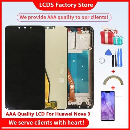 6.3" AAA Quality LCD For Huawei NOVA 3 LCD With Frame LCD Display Screen For HUAWEI NOVA 3 LCD Display Screen