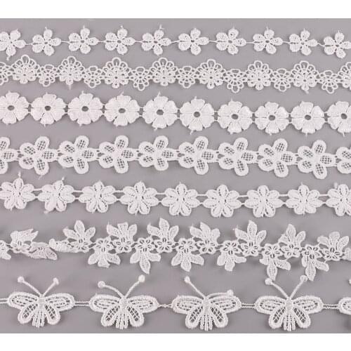 1yard/lot Handmade Lace Trim DIY Garment Sewing Accessories Patchwork Material White Lace Ribbon Craft Beautiful White Lace Trim