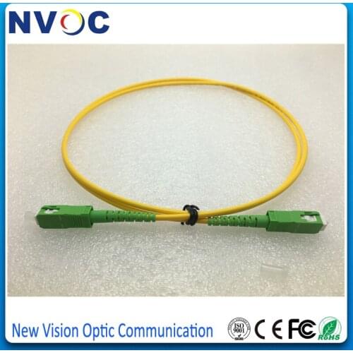10Pcs/bag,1M SC/APC-SC/APC Simplex 3.0mm Single Mode G652D PVC Jacket,Fiber Optic Patch Cord, Fiber Optic SC FTTH Patch Cable